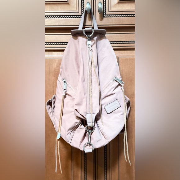Rebecca Minkoff Dusty Pink Spring/Summer Nylon 11” Julian Backpack - Picture 2 of 10